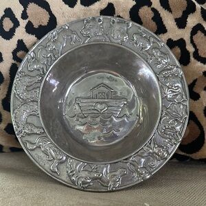Silver baby Bowl with Animal Motif